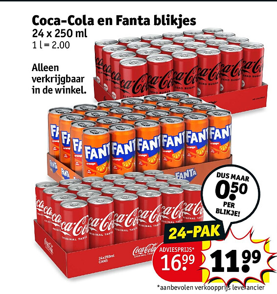 Coca-Cola en Fanta blikjes