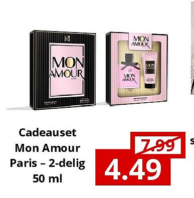 Cadeauset Mon Amour Paris – 2-delig 50 ml