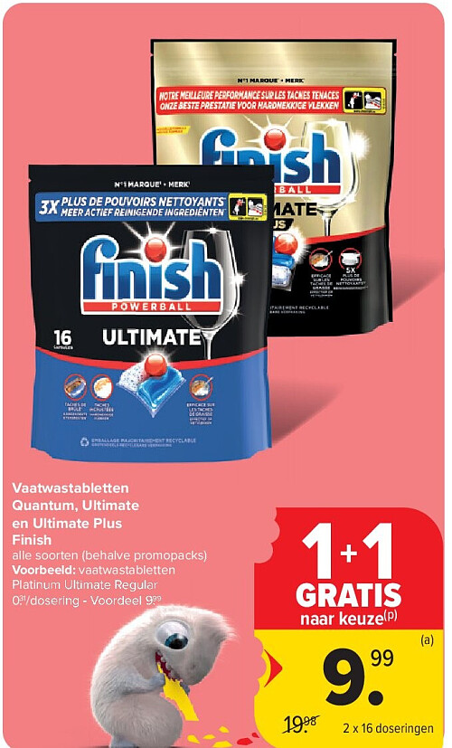 Vaatwastabletten Quantum, Ultimate en Ultimate Plus Finish