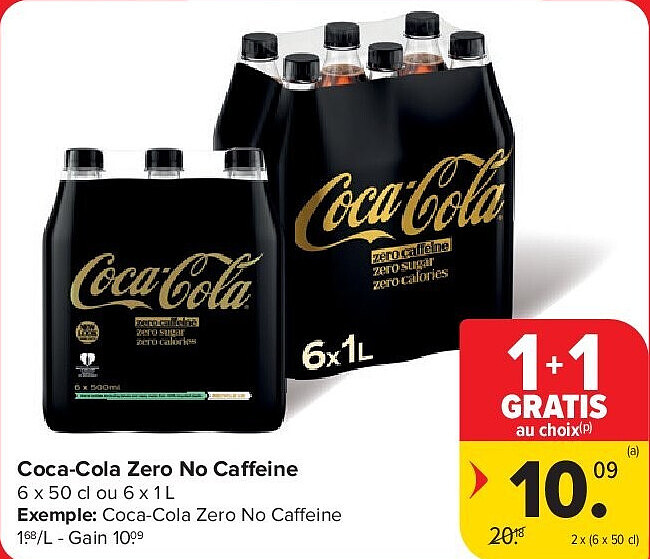 Coca-Cola Zero No Caffeine 2 x (6 x 50 cl)