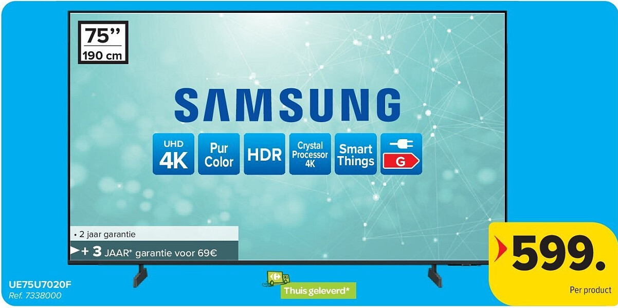 SAMSUNG UE75U7020F 4K TV