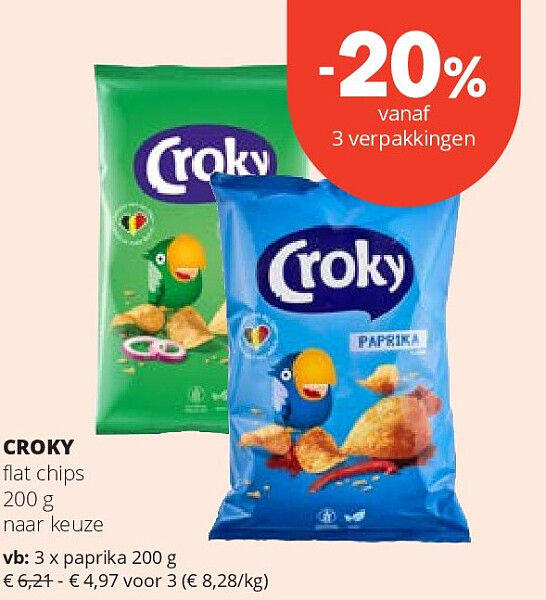 CROKY flat chips 200 g