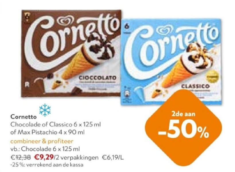Cornetto Chocolade 6 x 125 ml