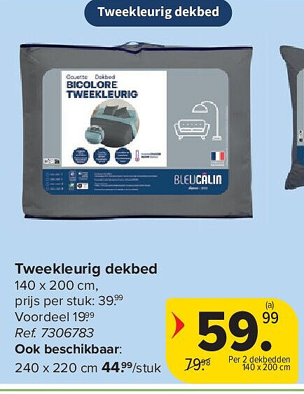 Tweekleurig dekbed