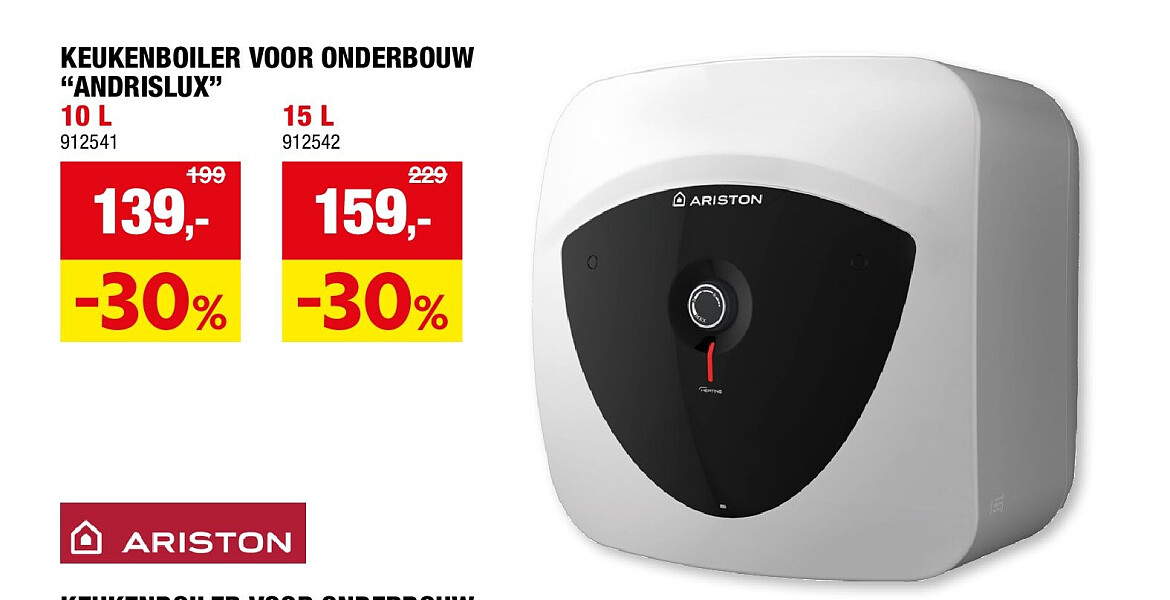 KEUKENBOILER VOOR ONDERBOUW
