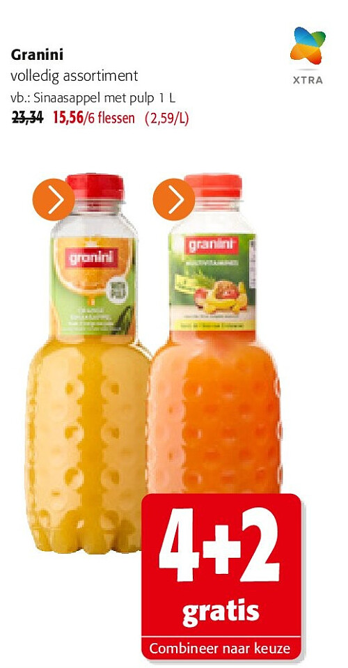 Granini Sinaasappel met pulp 1 L