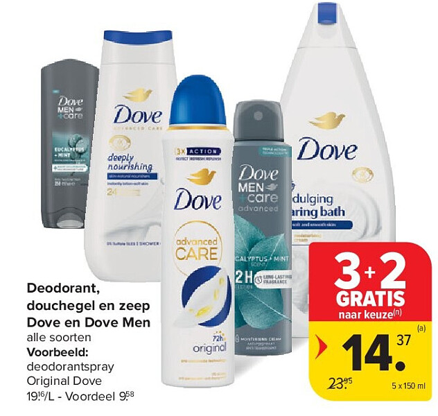 Deodorant, douchegel en zeep Dove en Dove Men