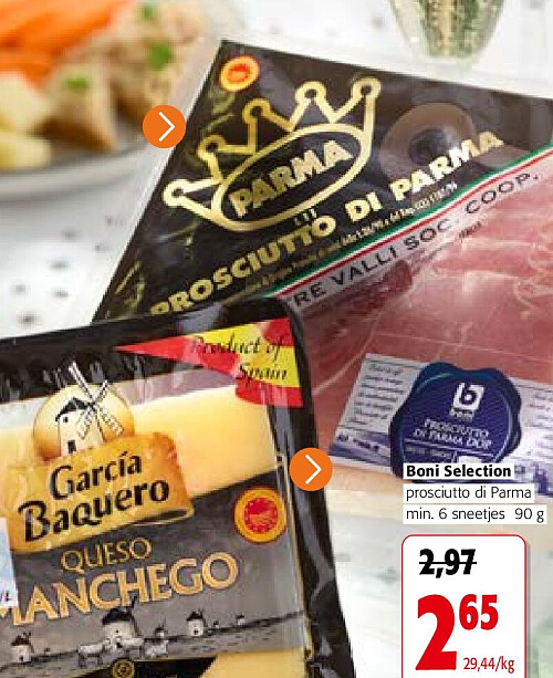 Boni Selection prosciutto di Parma min. 6 sneetjes 90 g