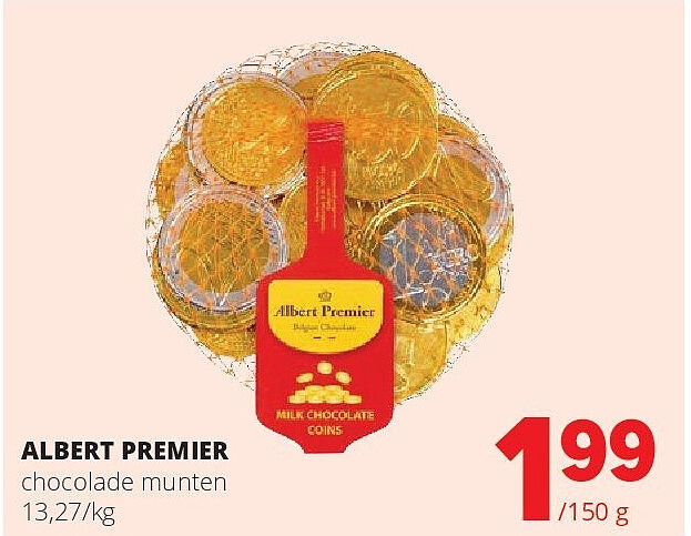 ALBERT PREMIER chocolade munten