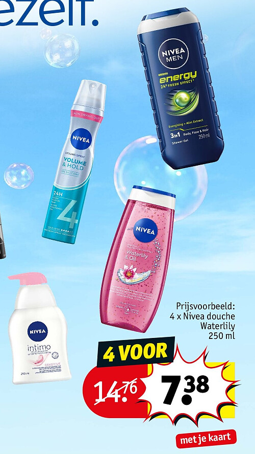 4 x Nivea douche Waterlily 250 ml