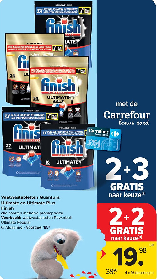 Vaatwastabletten Quantum, Ultimate en Ultimate Plus Finish