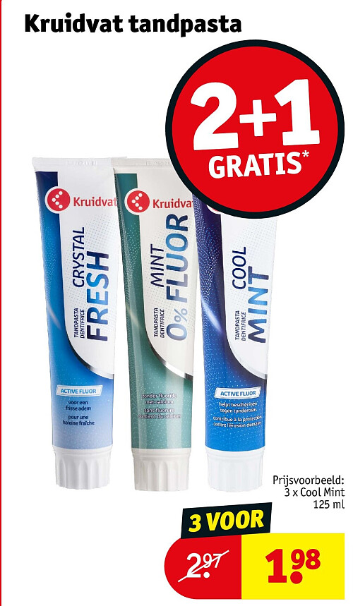 Kruidvat tandpasta