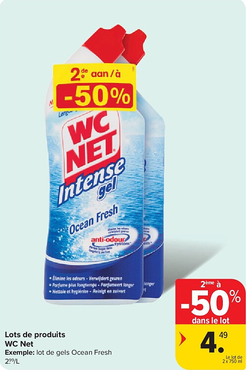 Lots de produits WC Net 2 x 750 ml