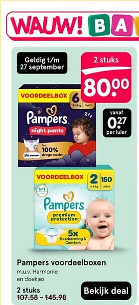 Pampers voordeelboxen