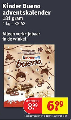 Kinder Bueno adventskalender