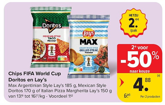 Chips FIFA World Cup Doritos en Lay’s