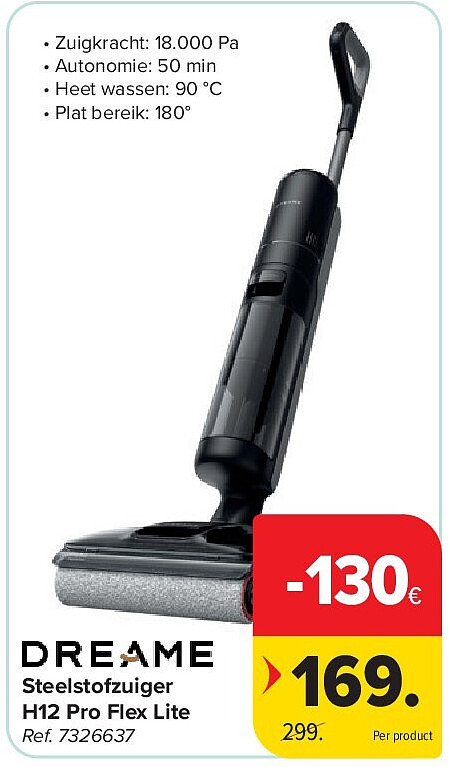 Steelstofzuiger H12 Pro Flex Lite