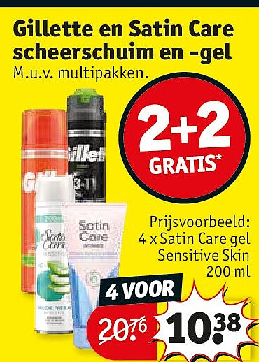 Gillette en Satin Care scheerschuim en -gel