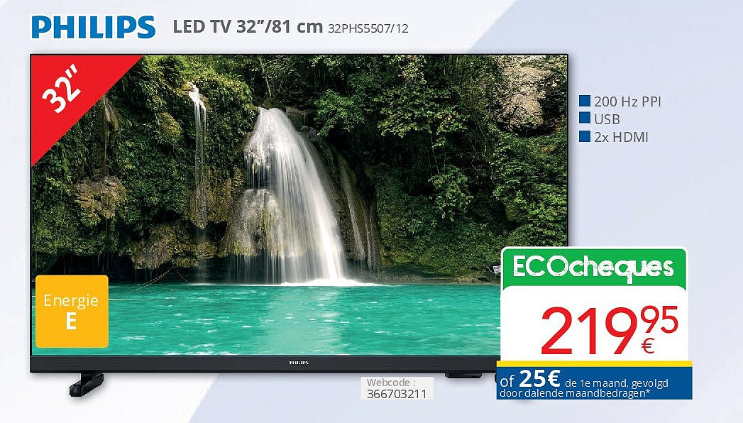 Philips LED TV 32’’/81 cm 32PHS5507/12