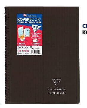 Cahier à spirale Koverbook Polypro 160 pages