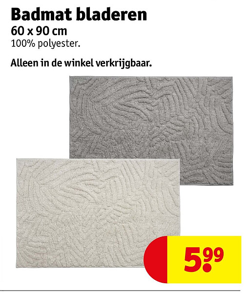 Badmat bladeren