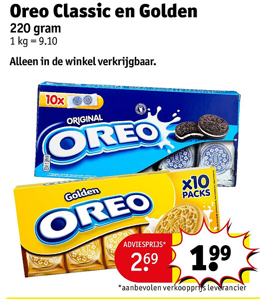 Oreo Classic en Golden