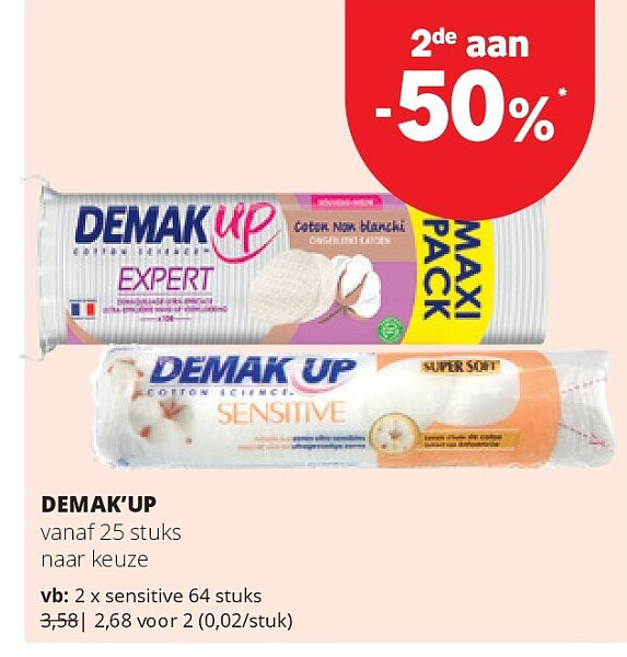 DEMAK’UP sensitive 64 stuks