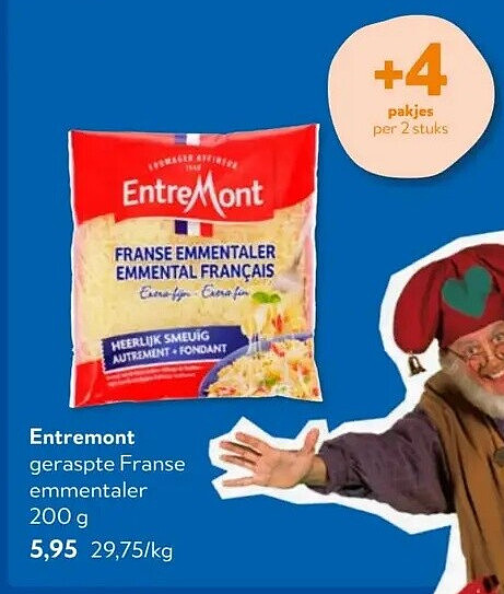 Entremont geraspte Franse emmentaler 200 g