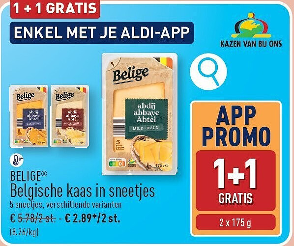 Belgische kaas in sneetjes