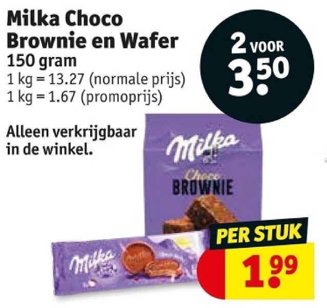 Milka Choco Brownie en Wafer