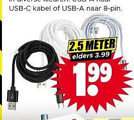 Soundlogic XL USB oplaadkabel