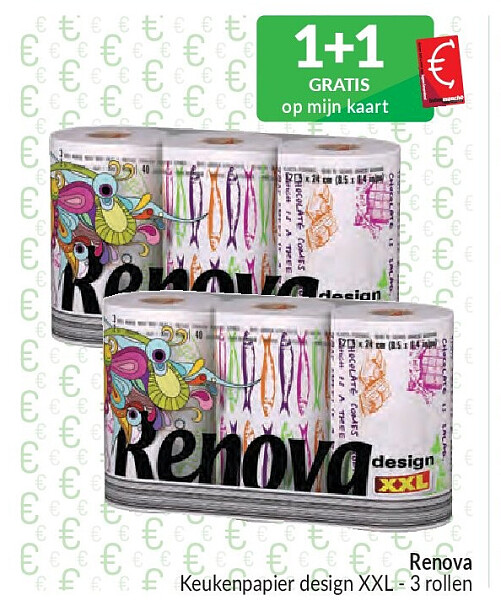 Renova Keukenpapier design XXL - 3 rollen