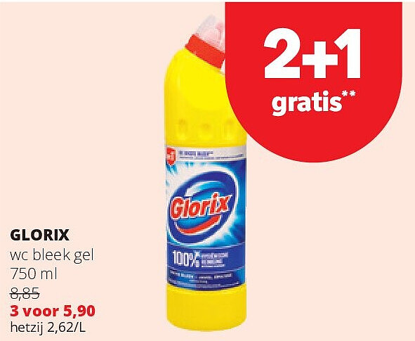 GLORIX wc bleek gel 750 ml