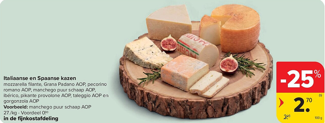 Italiaanse en Spaanse kazen