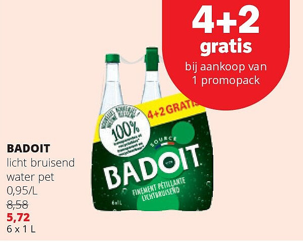 BADOIT licht bruisend water pet