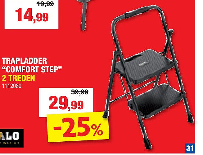 TRAPLADDER “COMFORT STEP” 2 TREDEN