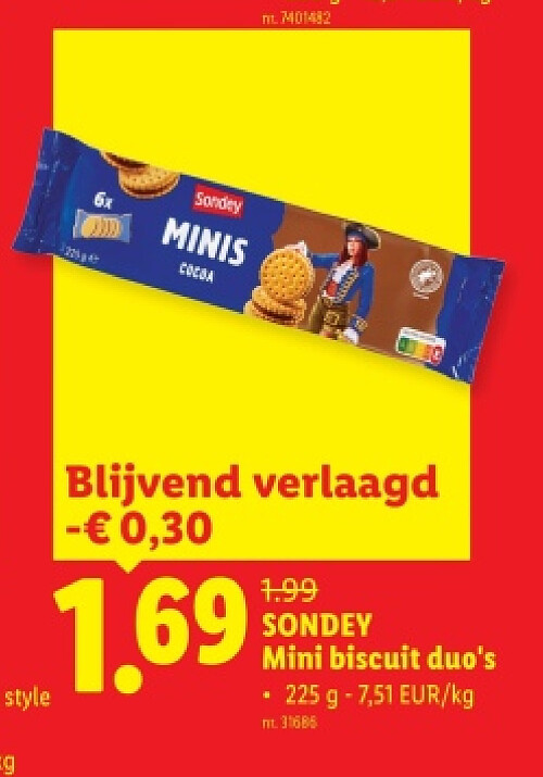 Mini biscuit duo's