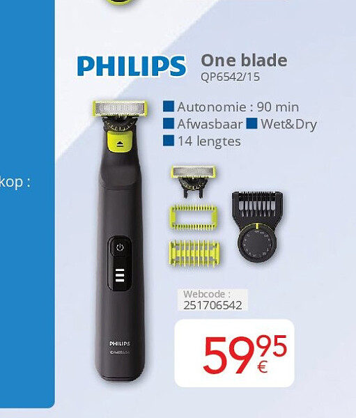 One blade QP6542/15 Autonomie