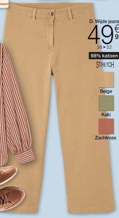 Wijde, gekleurde jeans