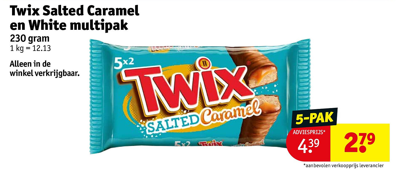 Twix Salted Caramel en White multipak