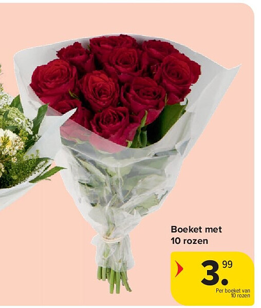 Boeket met 10 rozen