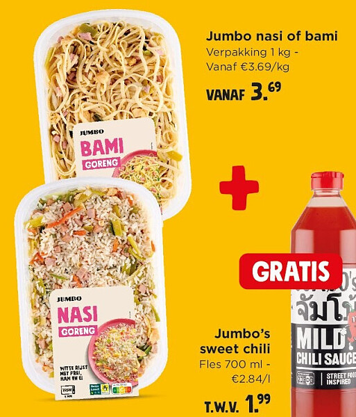Jumbo nasi of bami