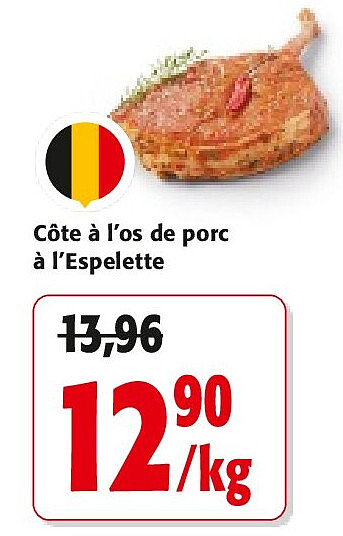 Côte à l’os de porc à l’Espelette