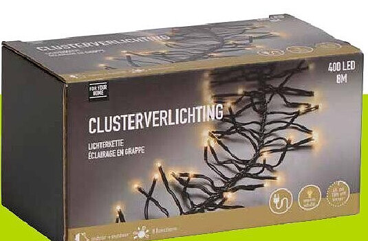 Cluster verlichting warm wit 700 led, 14 m