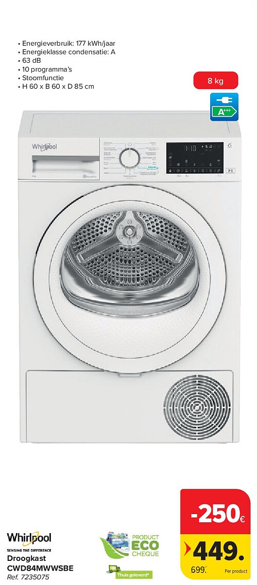 Droogkast CWD84MWWSBE