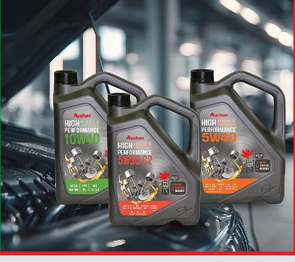 Huiles auto en bidons de 5 litres