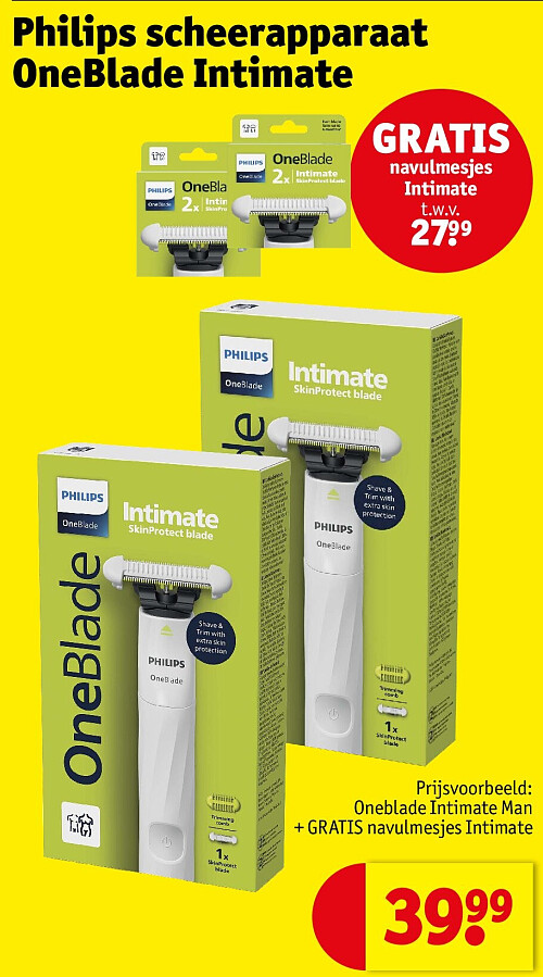 Philips scheerapparaat OneBlade Intimate