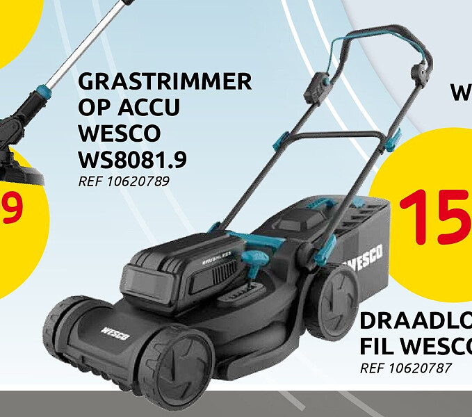 Draadloze grasmaaier WESCO