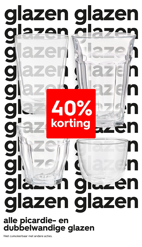 alle picardie- en dubbelwandige glazen