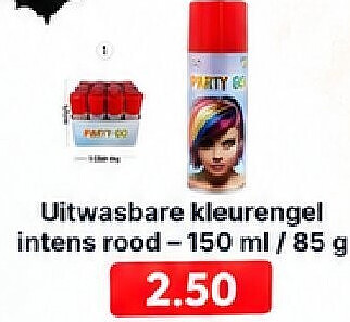Uitwasbare kleurengel intens rood-150 ml/85 g